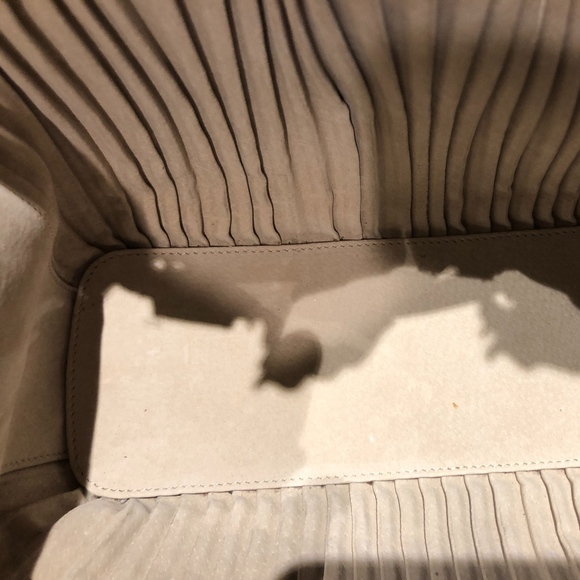 Giorgio Armani Pleated Leather Bucket Purse - Picture 3 of 5